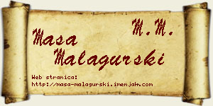 Maša Malagurski vizit kartica